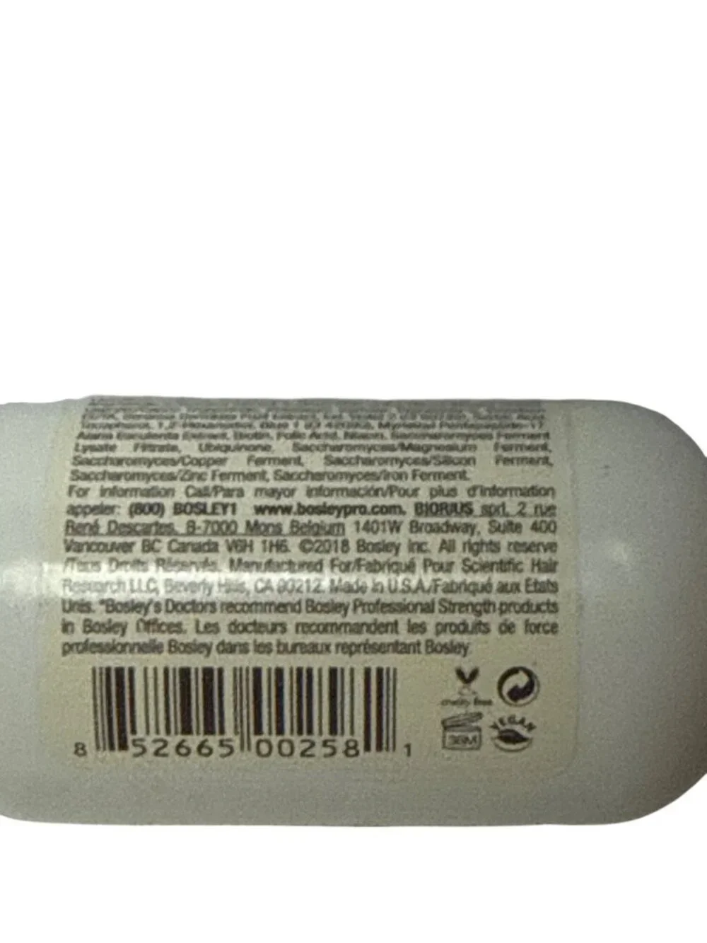 Bosley Professional Strength Shampoo & Conditioner Travel Set 2oz x2 New Nourish
